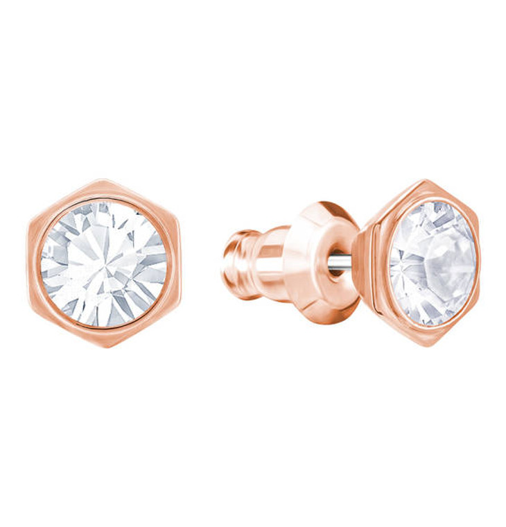 Swarovski Crystal Rose Gold Pierced Stud Earrings 5371199