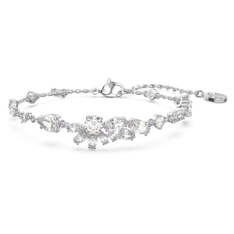 swarovski-gema-bracelet-mixed-cuts-flower-white-rhodium-plated-5644687-1