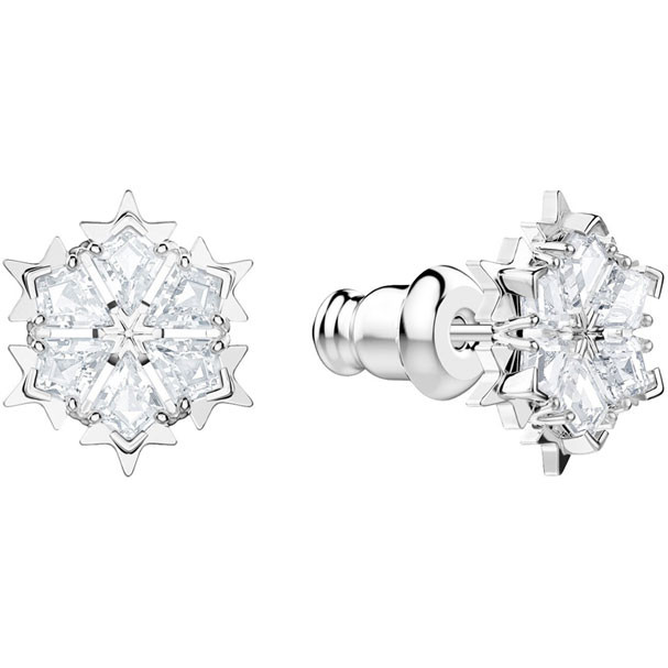 Swarovski Crystal Magic Pierced Earrings, White, Rhodium plating 5428430