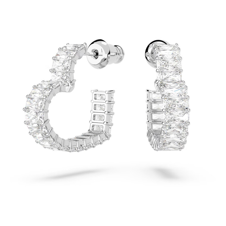 swarovski-matrix-hoop-earrings-heart-small-white-rhodium-plated-5653170-1