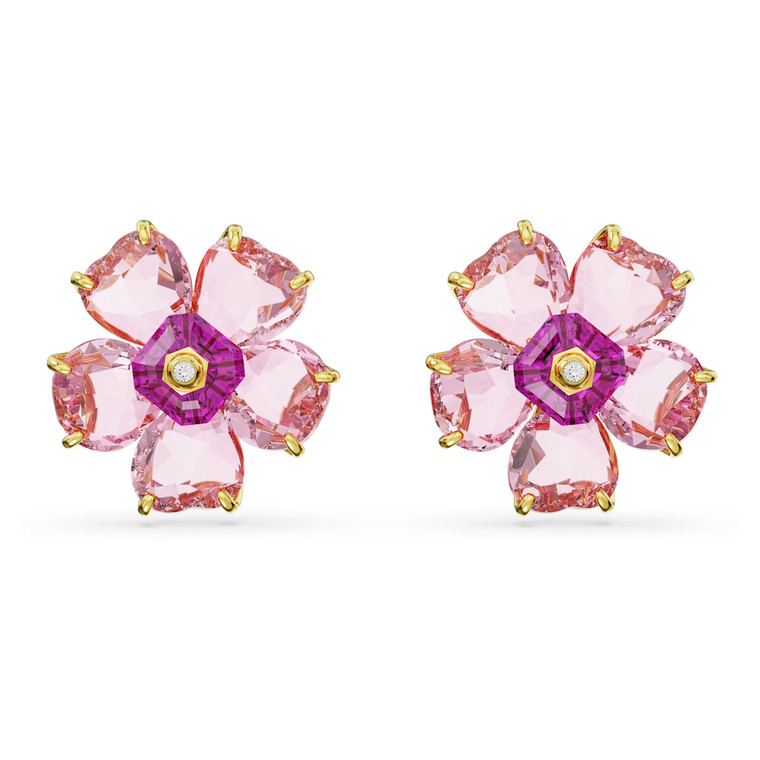 florere-stud-earrings-flower-pink-gold-tone-plated-5650563-swarovski-1