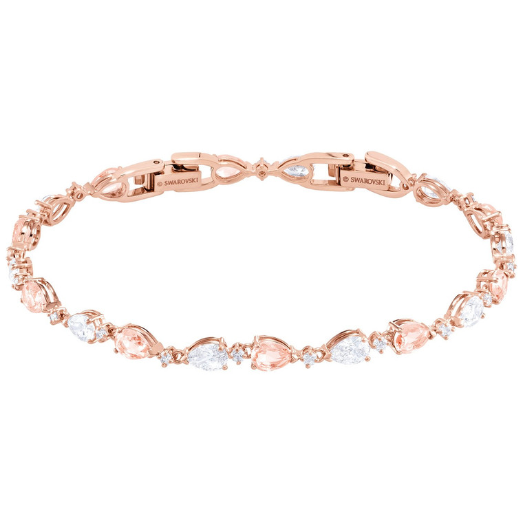 Swarovski Crystal Vintage Bracelet, Pink, Rose Gold Plating 5466883
