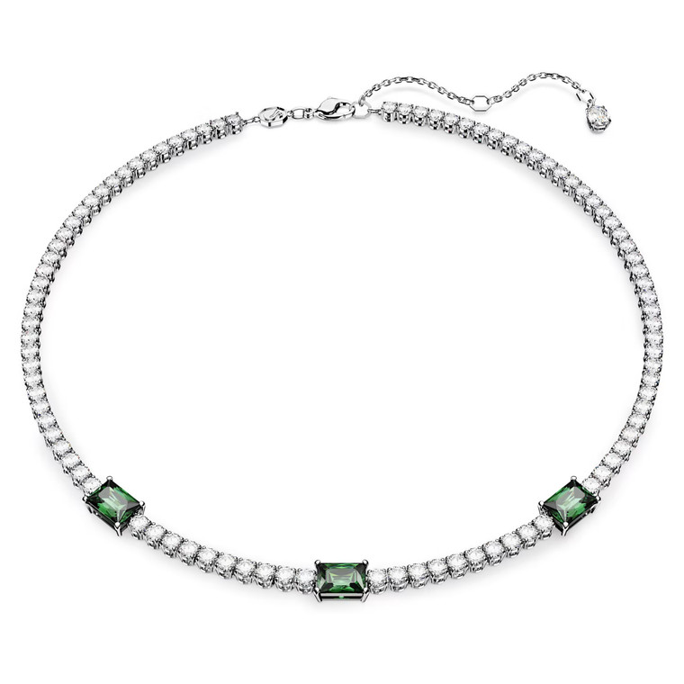 matrix-tennis-necklace-green-rhodium-plated-5666168-swarovski-1