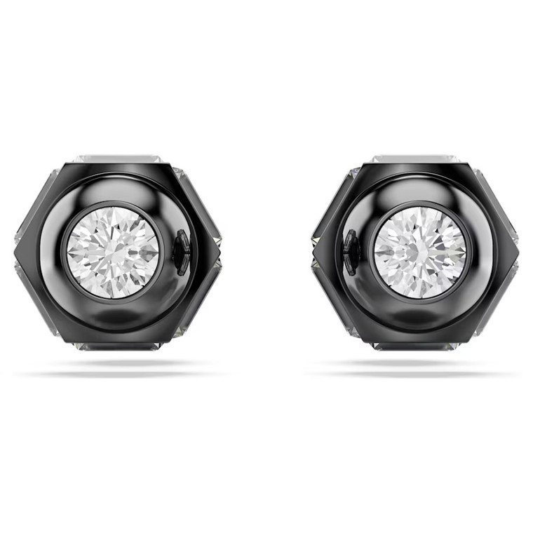 numina-stud-earrings-round-cut-black-ruthenium-plated-5677941-swarovski-1