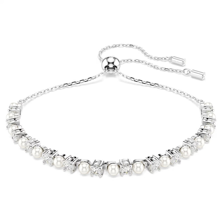 matrix-bracelet--crystal-pearl--round-cut--white--rhodium-plated-swarovski-5689633-1