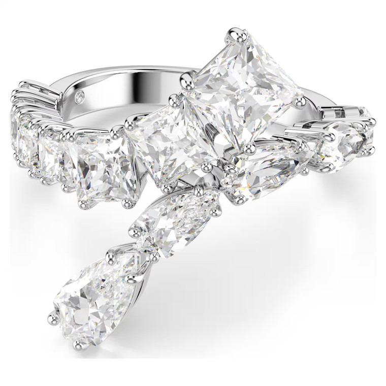 matrix-ring--mixed-cuts--white--rhodium-plated-swarovski-5705762-1