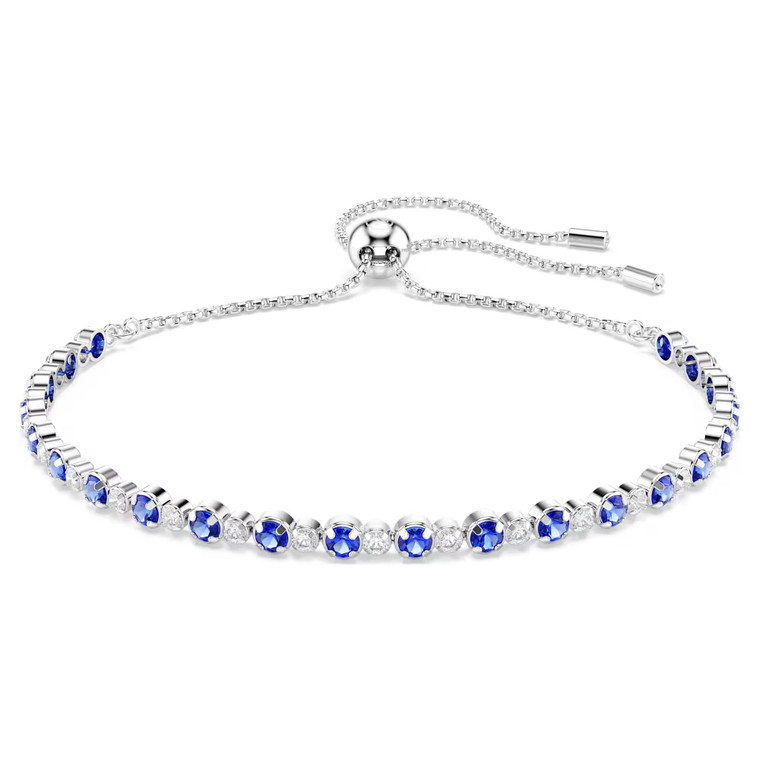 matrix-tennis-bracelet--mixed-round-cuts--blue--rhodium-plated-swarovski-5725854-1