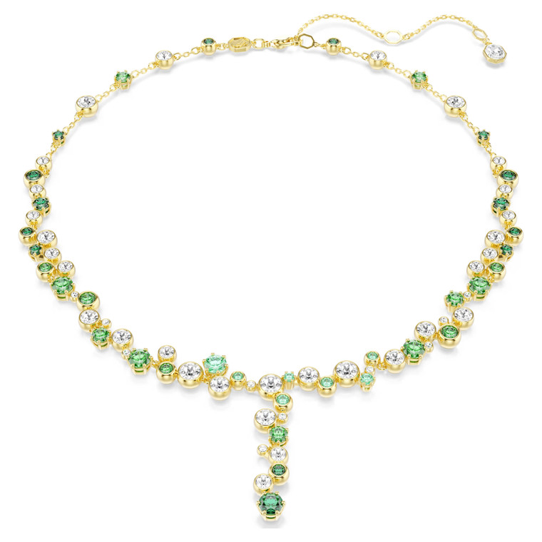 constella-y-necklace--mixed-cuts--green--gold-tone-plated-swarovski-5722474-1