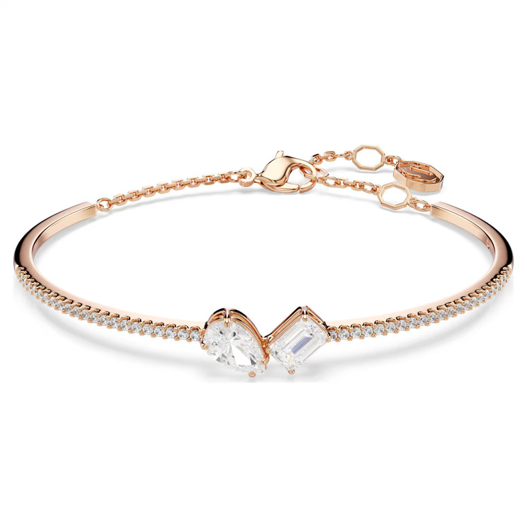 mesmera-bangle--mixed-cuts--white--rose-gold-tone-plated-swarovski-5734247-1