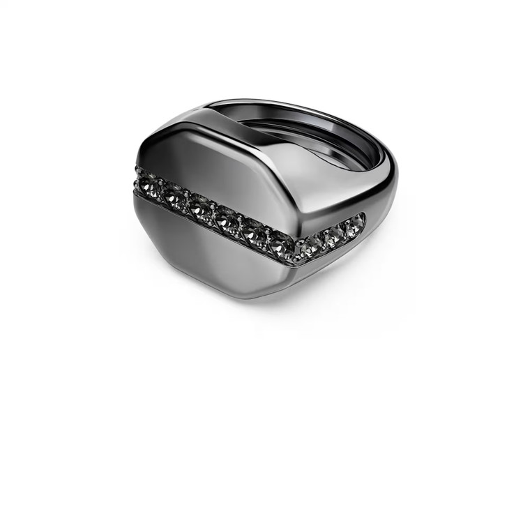 dextera-octagon-ring--octagon-shape--round-cut--black--ruthenium-plated-swarovski-5732868-1