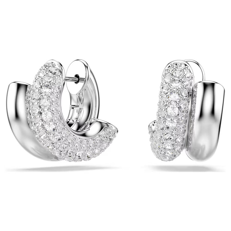 dextera-hoop-earrings--round-cut--mini--white--rhodium-plated-swarovski-5738197-1