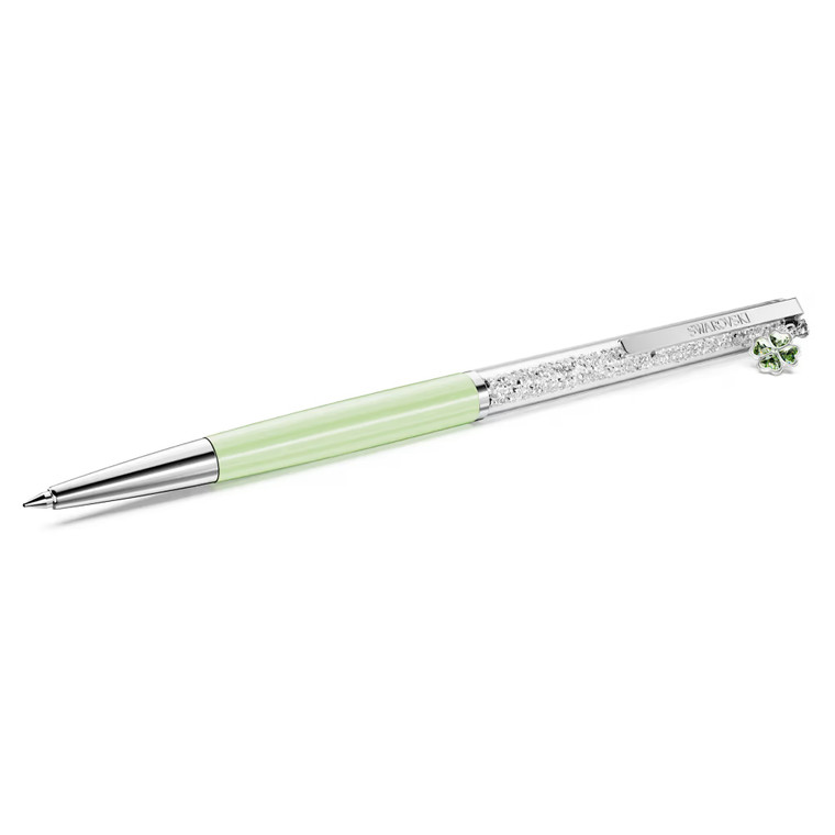 crystalline-ballpoint-pen--clover--green--green-lacquered--chrome-plated-swarovski-5732973-1