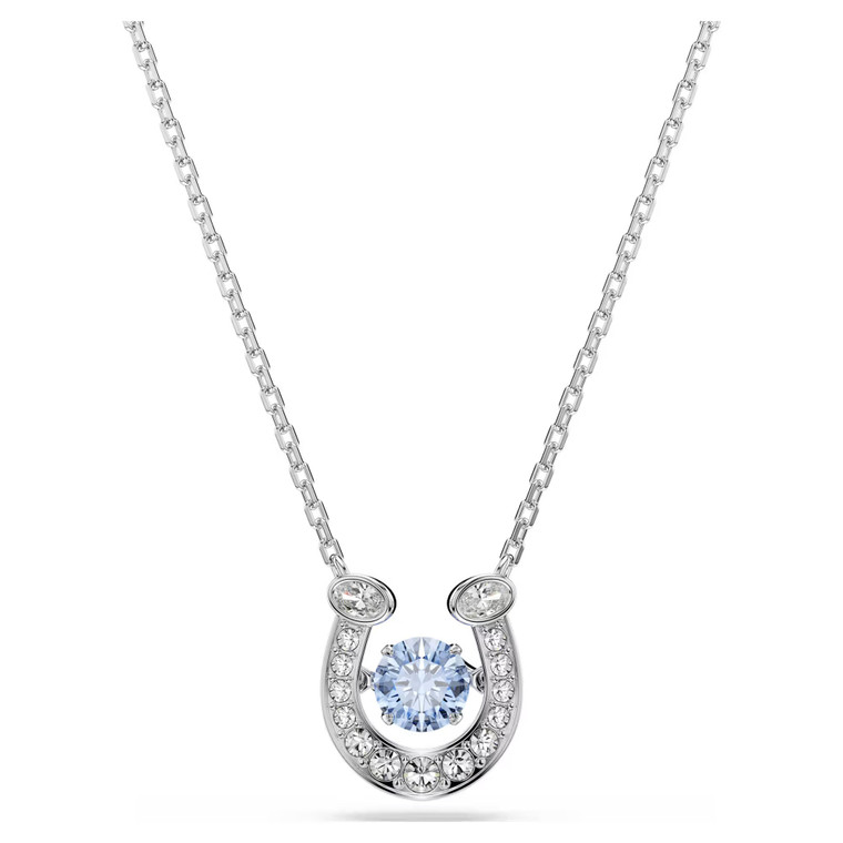 symbolica-pendant--round-cut--pavé--horse-shoe--blue--rhodium-plated-swarovski-5746562-1