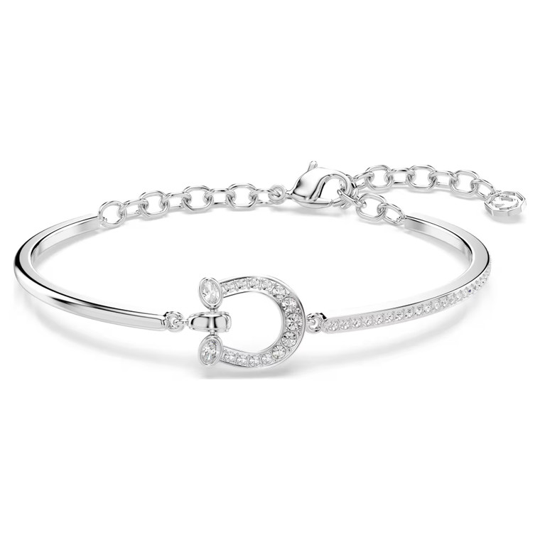 symbolica-bracelet--pavé--horse-shoe--white--rhodium-plated-swarovski-5746220-1