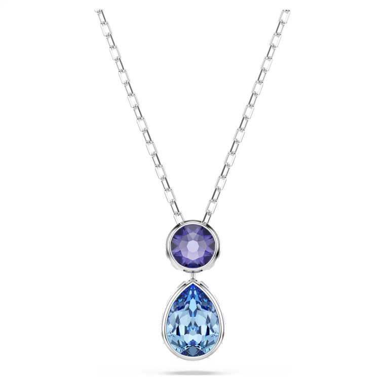 Chroma Pendant, Mixed Cuts, Multicolored, Rhodium Plated 5738473 | Swarovski