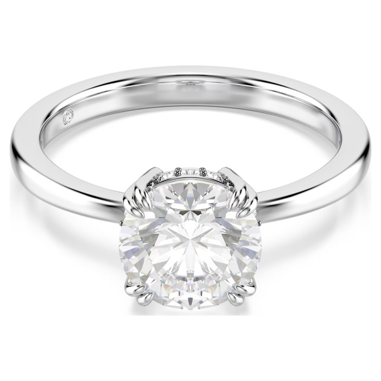 stilla-cocktail-ring--round-cut--white--silver-tone-finish-swarovski-5717939-1