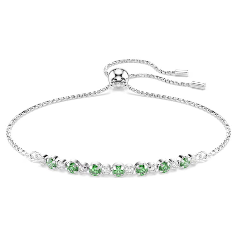 matrix-bracelet--round-cut--green--rhodium-plated-swarovski-5758987-1