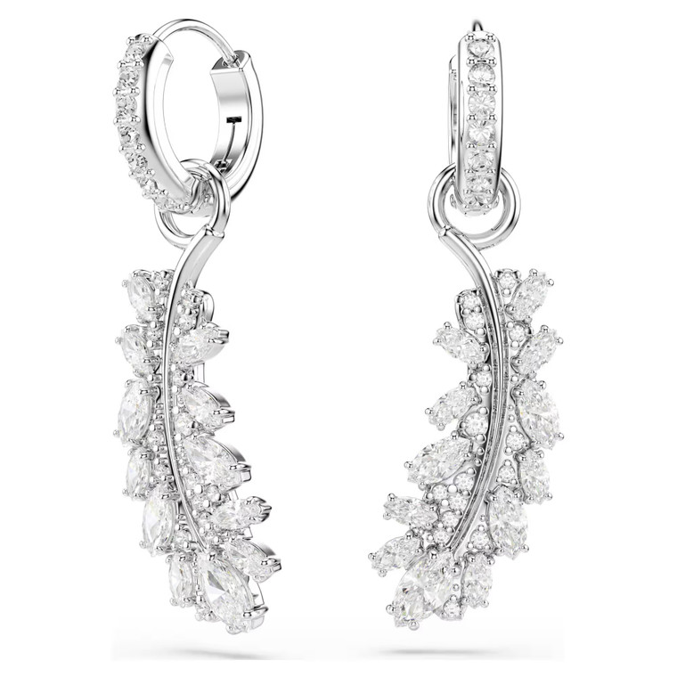 vienna-earrings--mixed-cuts--feather--white--rhodium-plated-swarovski-5754272-1