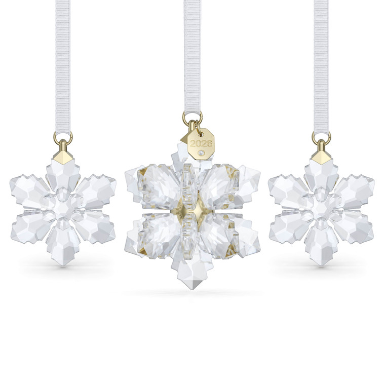 Annual Edition 3D Ornament Set 2026, White, 5731943 | Swarovski