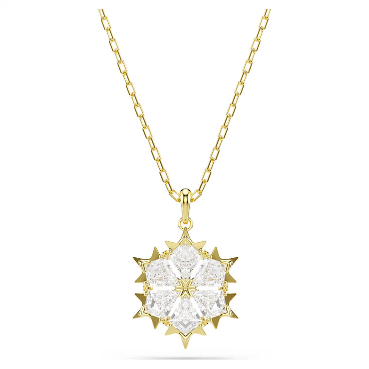 magic-pendant--mixed-cuts--snowflake--white--18k-gold-finish-swarovski-5757788-1