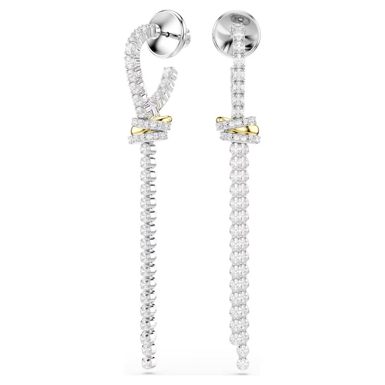 hyperbola-drop-earrings--round-cut--knot--white--mixed-metal-finish-swarovski-5752866-1