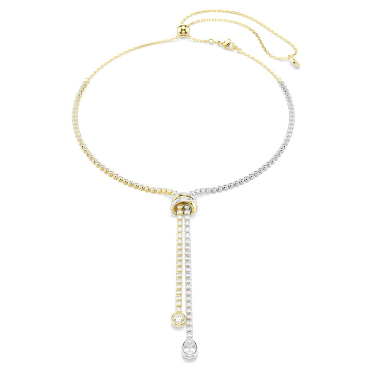 hyperbola-y-necklace--round-cut--knot--white--mixed-metal-finish-swarovski-5752854-1