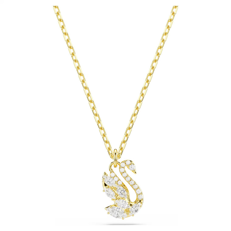 swan-pendant--mixed-cuts--swan--white--18k-gold-finish-swarovski-5754626-1