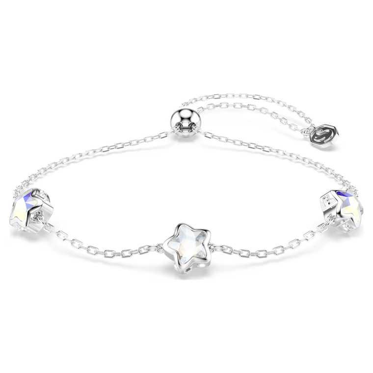 Chroma Bracelet, Star, White, Rhodium Plated 5754185 | Swarovski
