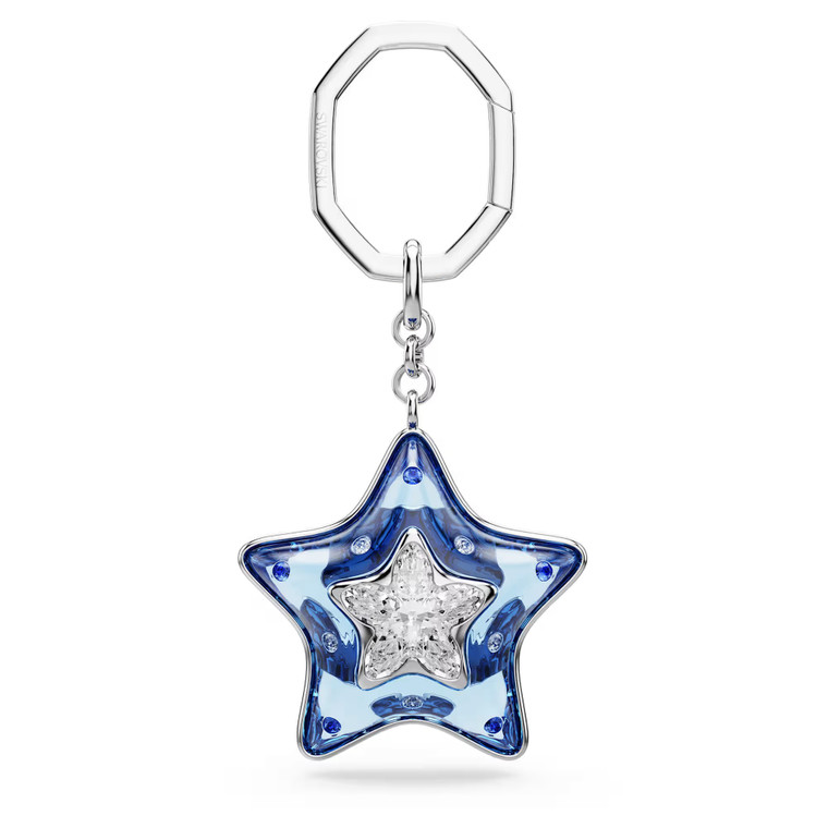 bag-charm--mixed-cuts--star--blue--rhodium-plated-swarovski-5763030-1