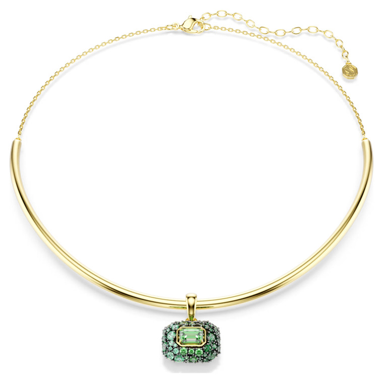 sublima-choker--octagon-cut--green--18k-gold-finish-swarovski-5760763-1