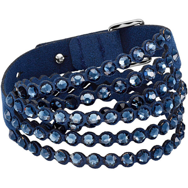Swarovski Crystal Power Collection Alcantara Bracelet, Blue 5511697 (Size M)