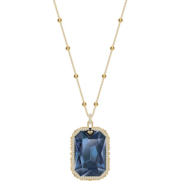 Swarovski Crystal Tarot Magic Pendant, Blue, Gold Tone Plated