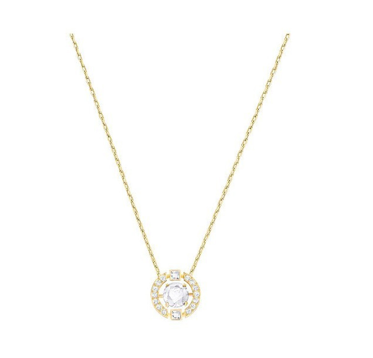 Swarovski Crystal Sparkling Dance Round Necklace, White 5284186