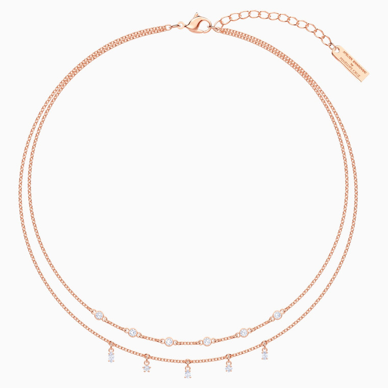 Swarovski Crystal Penélope Cruz Moonsun Double Necklace Rose-Gold Plated 5486647