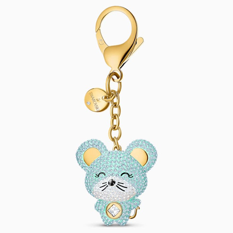 Swarovski Crystal Zodiac Bag Charm, Light Multi-Colored, Gold-Tone Plated 5522153