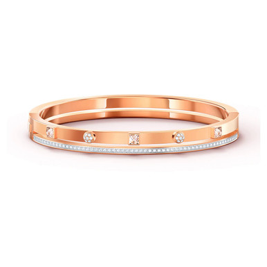 Womens SWAROVSKI Silver Tone Crystal Bangle Bracelet - Etsy