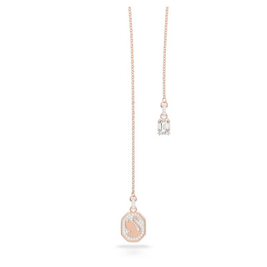 Swarovski Signum Y Necklace, Swan, White, Rose Gold-Tone Plated 5628565 ...