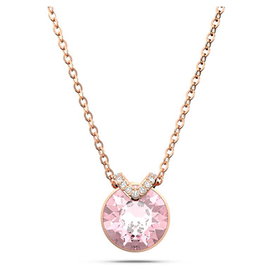 swarovski-bella-v-pendant-round-cut-pink-rose-gold-tone-plated-5662088-1