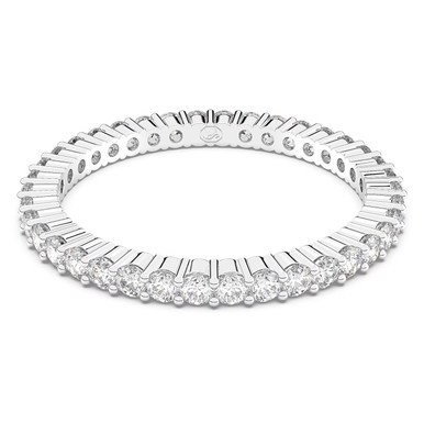 Vittore Ring, Round Cut, White, Rhodium Plated 5655705 (Size 55/M
