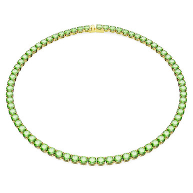 14K Gold Diamond Tennis Necklace CZ Tennis Chain- Baguette Green CZ & –  kissyanjewelry