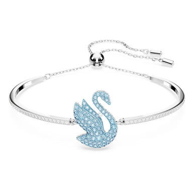 Swarovski Iconic Swan Drop Earrings - Silver