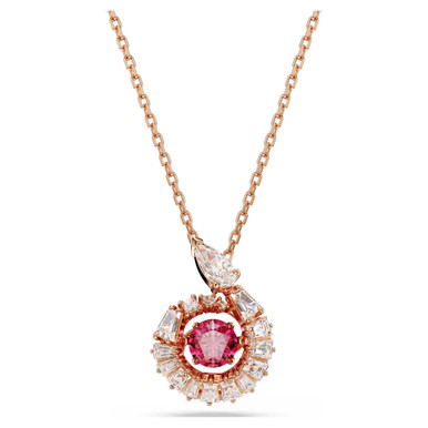 snake-pendant--mixed-cuts--year-of-the-snake--red--rose-gold-tone-plated-swarovski-5709089-1