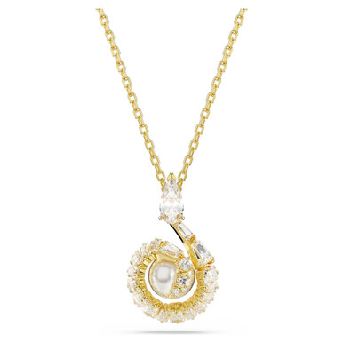 snake-pendant--crystal-pearl--mixed-cuts--year-of-the-snake--white--gold-tone-plated-swarovski-5698887-1