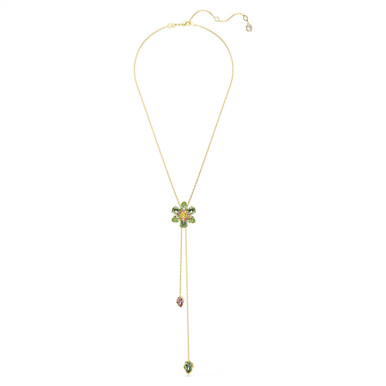 idyllia-y-pendant--mixed-cuts--flower--multicolored--gold-tone-plated-swarovski-5717158-2