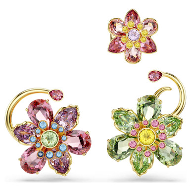 idyllia-ear-cuff--set-(3)--asymmetrical-design--mixed-cuts--flower--multicolored--gold-tone-plated-swarovski-5709026-1