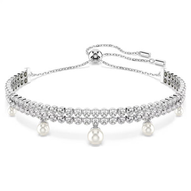 ariana-grande-x-swarovski-bracelet--crystal-pearl--round-cut--white--rhodium-plated-swarovski-5720870-1