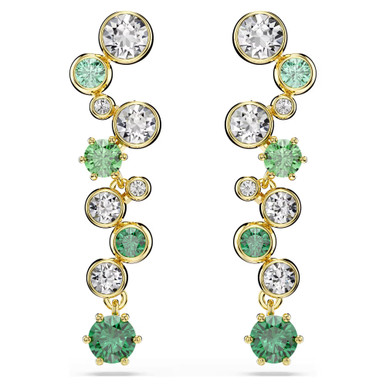 Constella Drop Earrings Mixed Cuts, Green, Gold-Tone Plated 5732248 ...