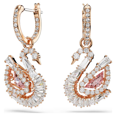 swan-drop-earrings--pavé--swan--pink-swarovski-5732415-1
