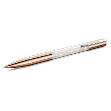 Crystalline Lustre Ballpoint Pen, Rose Gold Tone Plated, White, 5717529 ...