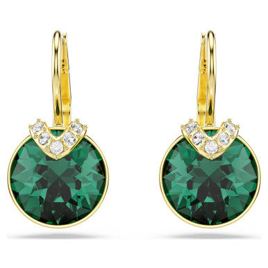 bella-v-drop-earrings--round-cut--green--gold-tone-plated-swarovski-5735389-2